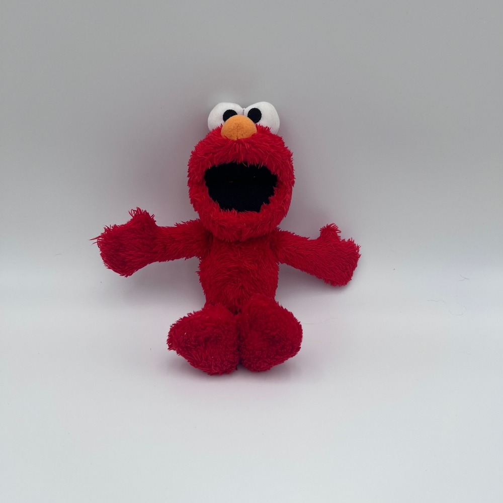 Sesame Street Elmo Plush Red Shaggy Stuffed Animal Toy 8 inch